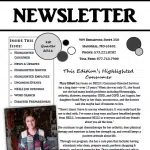 First page of First Quarter 2016 newsletter.