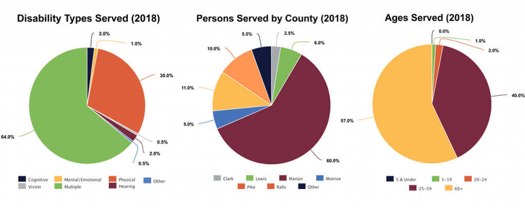 Disability Types Served - Persons Served by County - Ages Served
